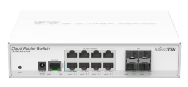 MikroTik CRS112-8G-4S-IN 8x Gigabit Ethernet Smart Switch