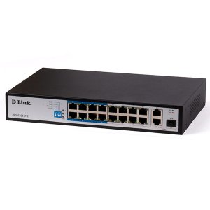 D-Link DES-F1016P-E 16-Port Fast Ethernet PoE+ Surveillance Switch