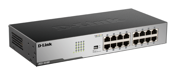 D-Link DGS-1016D/B 16-port 10/100/1000Base-T Unmanaged Switch