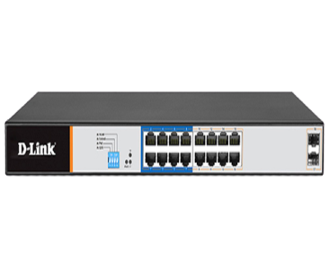 D-Link 16-Port Gigabit PoE+ Smart Switch- DGS-F1210-18PS-E