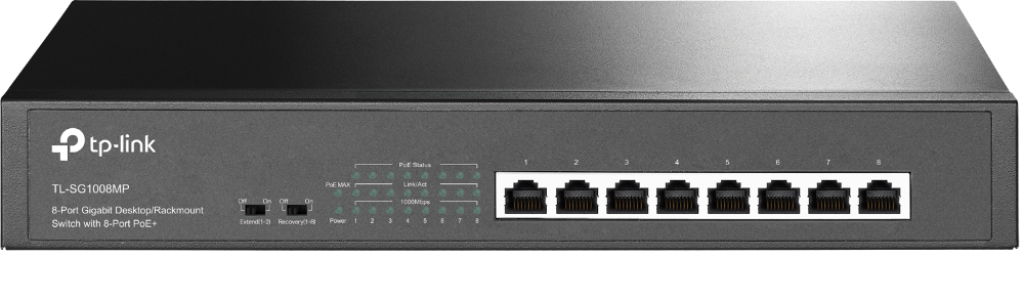 8-PORT GIGABIT SWITCH WITH 8-PORT POE+-TL-SG1008MP