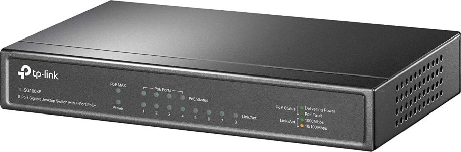 TP-Link 8-Port Gigabit Desktop Switch– TL-SG1008P