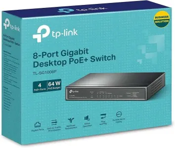TP-Link 8-Port Gigabit Desktop Switch– TL-SG1008P