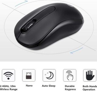 HP Wireless Silent Mouse S1000 Black - 3CY46PA#AB2