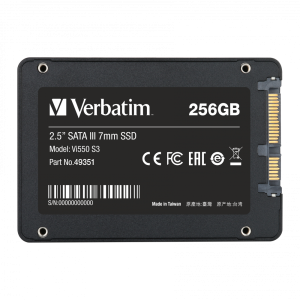 VERBATIM Vi550 S3 2.5” SATA INTERNAL SSD 256GB - VER-49351