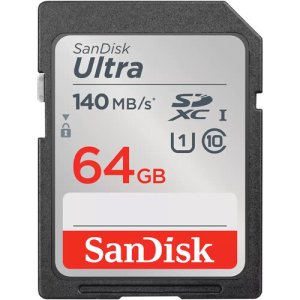 SanDisk Ultra SDXC 64GB UHS-I card 140MB/s Class 10 - SDSDUNB-064G-GN6IN