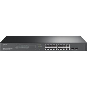 TP-Link JetStream 18-Port Gigabit Smart Switch with 16 PoE+ Ports and 2 Gigabit SFP Slots - TL-SG2218P