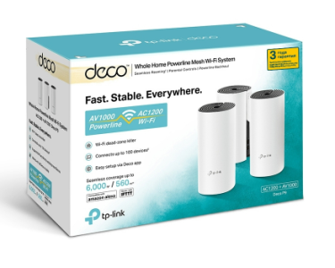 TP-Link Deco P9 AC1200+ AV1000 Hybrid Mesh WiFi System - TL-DECO P9