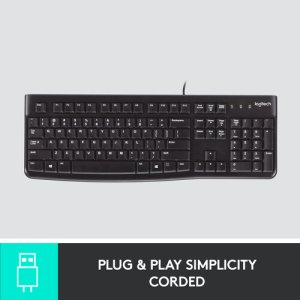 Logitech K120 Wired Keyboard- 920-002508