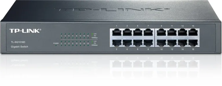TP-Link 16-Port Gigabit Desktop/Rackmount Switch - TL-SG1016D