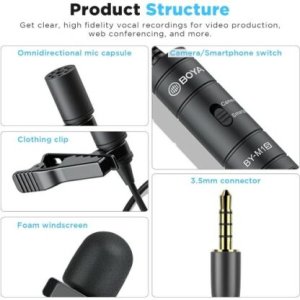 Boya BY-M1S Universal Lavalier Microphone