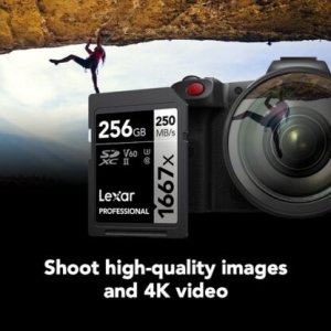 Lexar 256GB 250 MB/s Professional 1667x UHS-II SDXC Memory Card