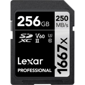 Lexar 256GB 250 MB/s Professional 1667x UHS-II SDXC Memory Card