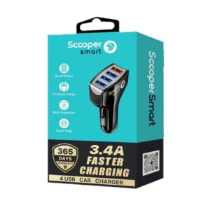 Scooper Smart SCC-08 4 USB Car Charger