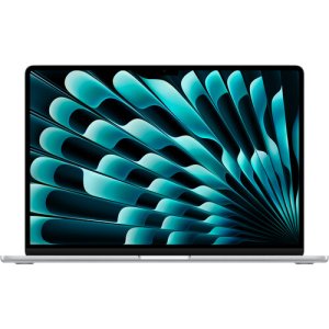 Apple MacBook Air Apple M M3 Laptop 38.9 cm (15.3") 8 GB 256 GB SSD Wi-Fi 6E (802.11ax) macOS Sonoma Silver - MRYP3LL/A