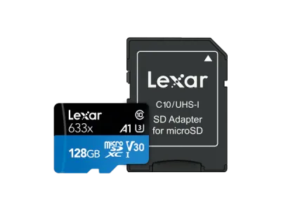 Lexar 128GB 633x microSDHC UHS-I Card (LSDMI128BB633A)