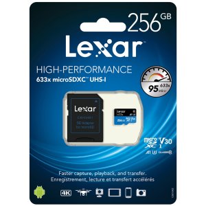 Lexar 256GB 633x microSDHC UHS-I Card (LSDMI256BB633A)