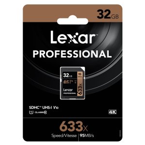 Lexar Professional 633x 32GB SDHC UHS-I/U3 Card
