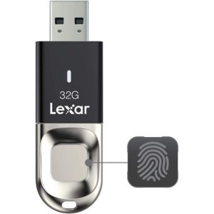 Lexar JumpDrive Fingerprint F35 32GB Flash Drive- LJDF35-32GBBK