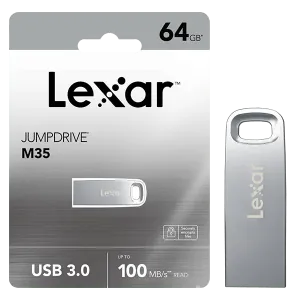 Lexar 64GB JumpDrive M35 Metal USB 3.0, 150MB/s Flash Drive 