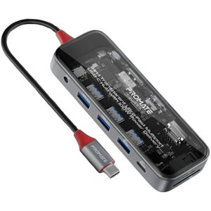 Promate TransHub-Pro 11-in-1 Transparent USB-C Hub
