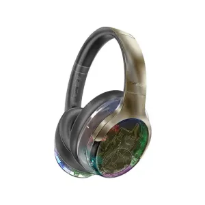 Promate Transtune-Gunmetal Headphones ANC Wireless With RGB