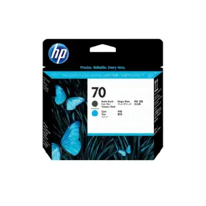 HP 70 Matte Black and Cyan DesignJet Printhead, C9404A
