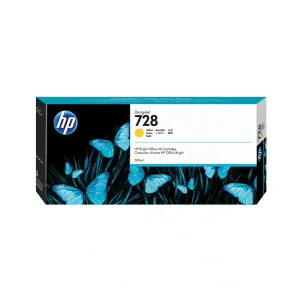 HP 728 300-ml Yellow DesignJet Ink Cartridge