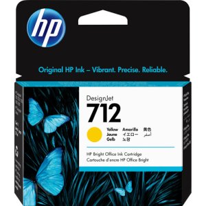 HP 712 Yellow (29-ml) DesignJet Ink Cartridge