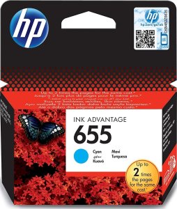 HP 655 Cyan Original Ink Advantage Cartridge