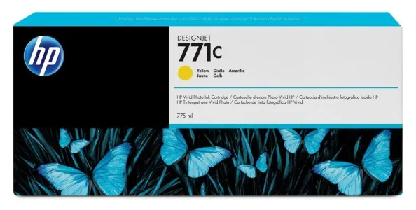 HP 771C Yellow Ink Cartridge – B6Y10A