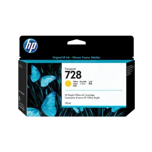 HP 728 130-ml Yellow DesignJet Ink Cartridge