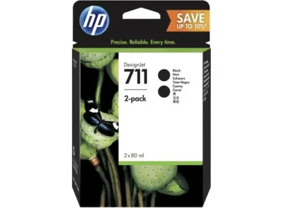 HP 711 Multipack Black Ink Cartridge Twin Pack – P2V31A