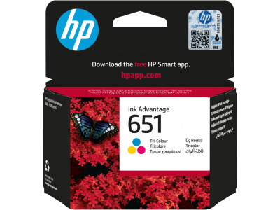 HP 651 Tri-color Original Ink Advantage Cartridge