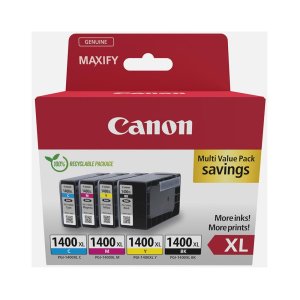 Canon PGI-1400XL High Yield BK/C/M/Y Ink Cartridge Multipack