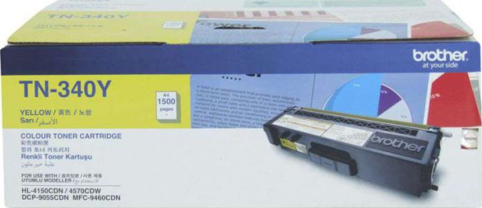 Brother TN-340Y Yellow Toner Cartridge