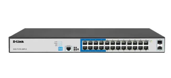 D-Link 26-Port Gigabit Smart Managed PoE+ Switch DGS-F1210-26PS