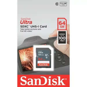 SanDisk Ultra 64GB SDHC/SDXC Card | Up to 100MB/s-SDSDUNR-064G-GN3IN