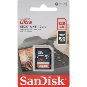 SanDisk Ultra 128GB SDHC, SDXC UHS-I Memory Card-SDSDUNR-128G-GN3IN