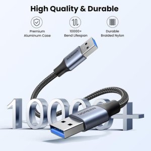 UGREEN USB-A Male to USB-A Male USB 3.0 Alu Cable 2M-UG-80791