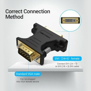 VENTION VGA FEMALE TO DVI MALE ADAPTER-VEN-DV380VG