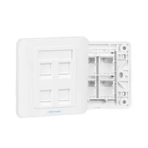 VENTION 4 PORT WALL FACEPLATE WHITE 86 TYPE-VEN-IFCW0