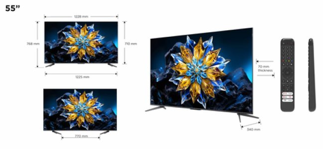 TCL 55C655 Pro 55" QLED 4K Smart TV, Onkyo Audio & Dolby Vision