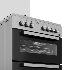 Beko FDF63110DXDSL Cooker 3 Gas + 1 Electric Dual Oven