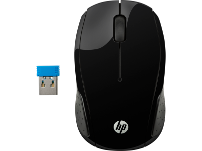 HP Wireless Mouse 200 Black - X6W31AA Wireless Optical Mouse