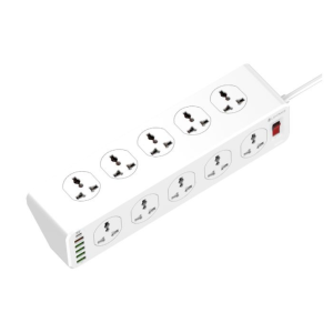 Lightwave Extension Socket 2 Metres 10‑Way with 6 USB Ports-EXT 106U