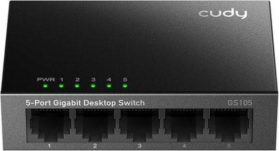 CUDY 5-PORT Gigabit metal switch 8 x 10/100/1000Mbps RJ45 ports CUDY GS105