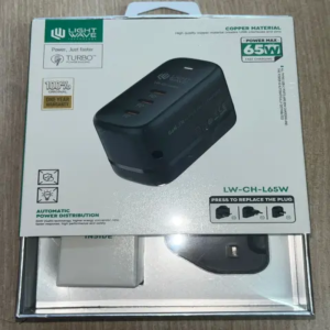 Lightwave 65W Travel Adapter with 3 USB Type-C Ports PD-CH-L-65W