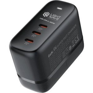 Lightwave 65W Travel Adapter with 3 USB Type-C Ports PD-CH-L-65W