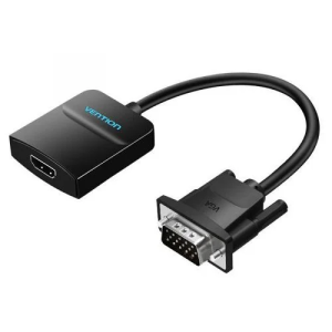 Vention VGA to HDMI Converter with Female Micro USB and Audio Port 0.15M Black